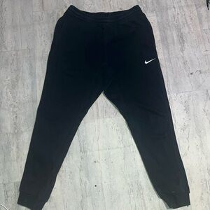 Black Nike Solo Swoosh Mens Sweatpants (Medium)